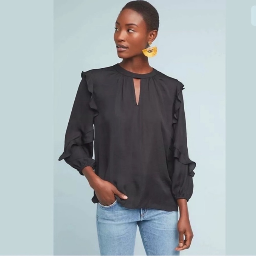 Anthropologie Dolan Ruffle Blouse